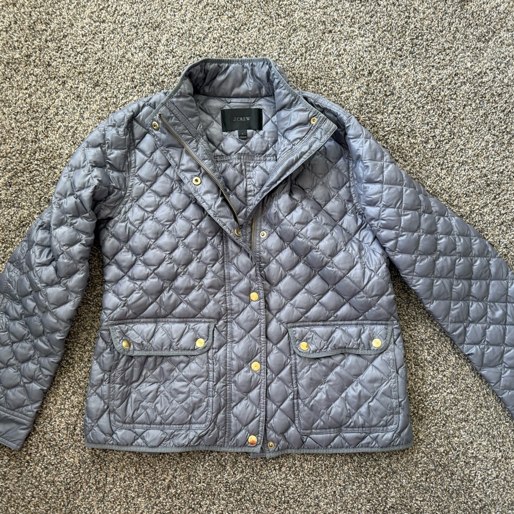 J.Crew Quilted Gray Jacket